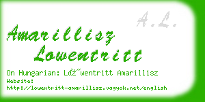amarillisz lowentritt business card